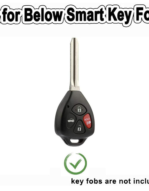 Load image into Gallery viewer, TAPAYICA Toyota Key Fob Cover 4 Buttons White-Gold TPU Shell with Keychain

