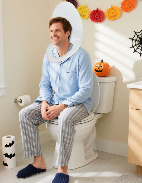 Load image into Gallery viewer, Yahenda Halloween Toilet Cosplay Costume Pullover Sponge Seat Cover White
