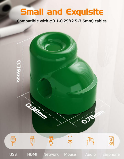 Load image into Gallery viewer, gliship 6 Pack Magnetic Cable Clips Adjustable Cord Holder Green

