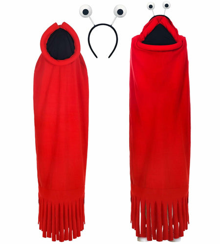 Breathffy Halloween Costume Set Red Cloak & Big-Eyed Headband Unisex