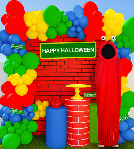 Breathffy Halloween Costume Set Red Cloak & Big-Eyed Headband Unisex