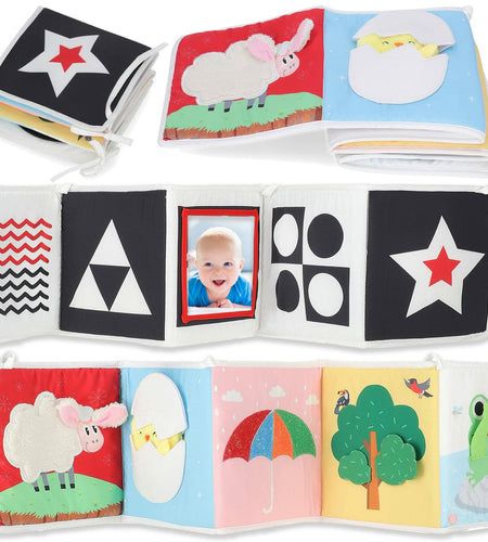 Spiggly High Contrast Baby Toys & Books Black White 0-6 Months Infant