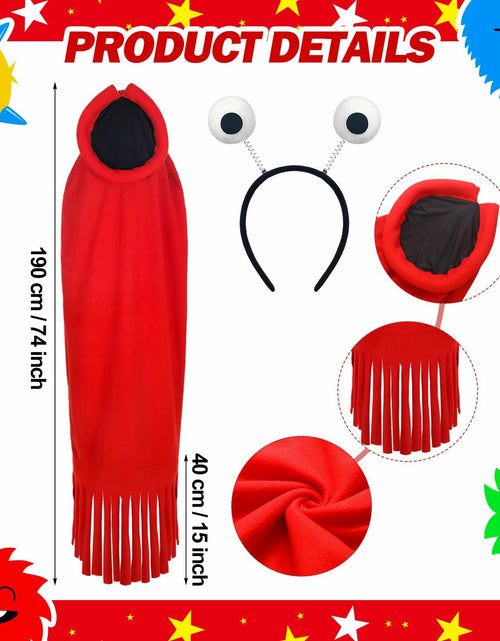 Load image into Gallery viewer, Breathffy Halloween Costume Set Red Cloak &amp; Big-Eyed Headband Unisex
