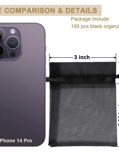 Load image into Gallery viewer, Ableme Deco Purple Organza Drawstring Bags 3x4 Inch 100 Pcs
