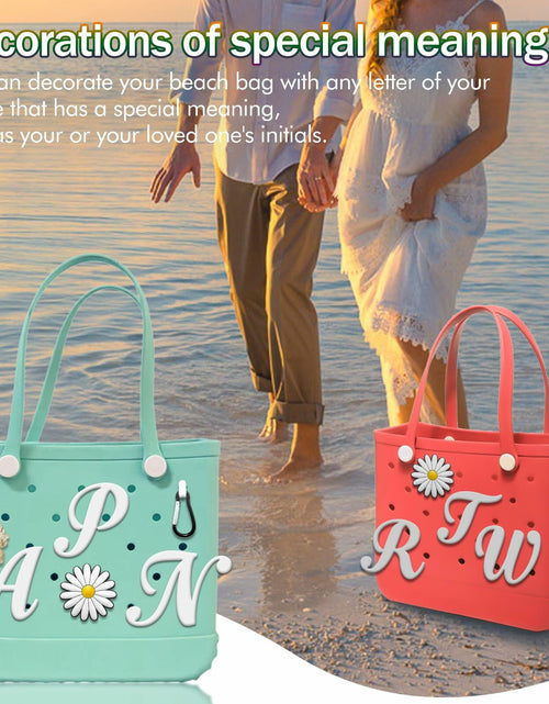 Load image into Gallery viewer, MISHANIER 4 Pcs Alphabet Silicone Charms for Bogg Bag Accessories P Color
