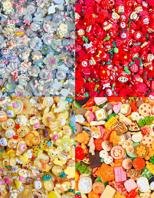 Load image into Gallery viewer, COOSLIM 10pcs Resin Slime Charms Mixed Candy Sweets Flatback Beads Set
