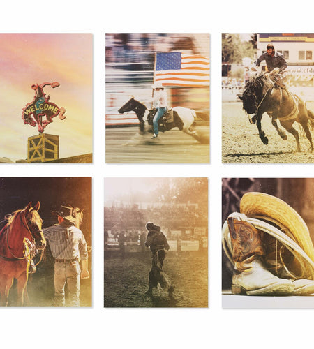Rodeo Collage Kit Cowboy Boot Decor 8x10 Vintage Western Prints Set of 6