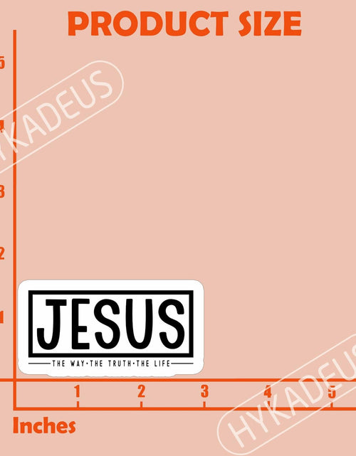 Load image into Gallery viewer, HYKADEUS Jesus The Way Truth Life Christian Bible Verse Stickers 3x1.5 Inch 3Pcs
