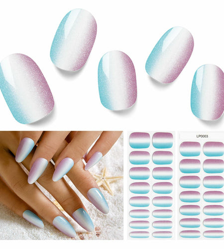 Nelikoo Semi Cured Gel Nail Strips 30 pcs Wonderland 2 Weeks Lasting