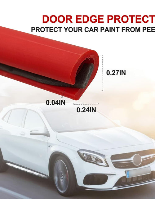 Load image into Gallery viewer, Car Door Protector Edge Guards 16FT Universal Rubber Seal U Shape Trim Red

