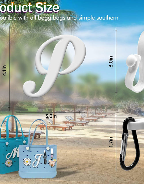 Load image into Gallery viewer, MISHANIER 4 Pcs Alphabet Silicone Charms for Bogg Bag Accessories P Color
