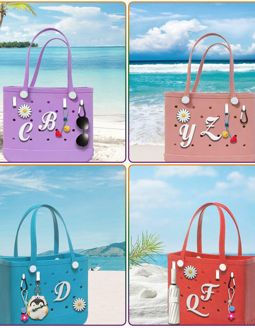 Load image into Gallery viewer, MISHANIER 4 Pcs Alphabet Silicone Charms for Bogg Bag Accessories P Color
