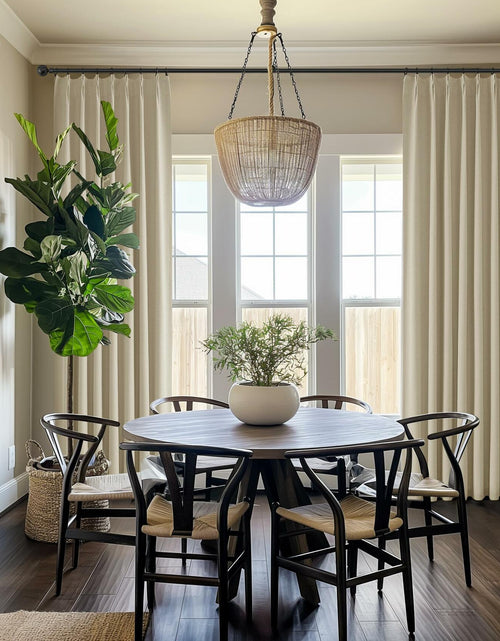 Load image into Gallery viewer, ChrisDowa Pinch Pleated Blackout Linen Curtains 40x102in Greyish Beige 2 Panels
