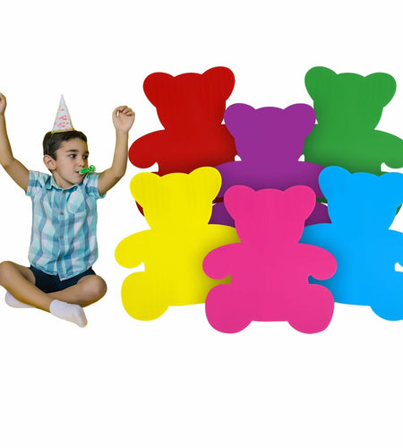 Amyhill 6 Pcs 23" H Bear Cardboard Cutout Colored Animal Birthday Decor