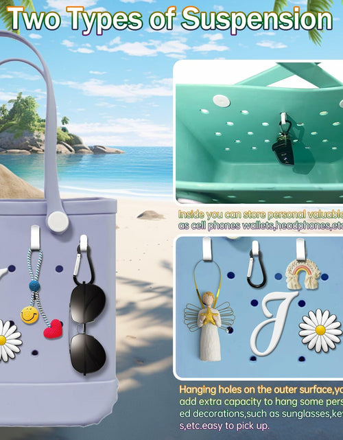 Load image into Gallery viewer, MISHANIER 4 Pcs Alphabet Silicone Charms for Bogg Bag Accessories P Color
