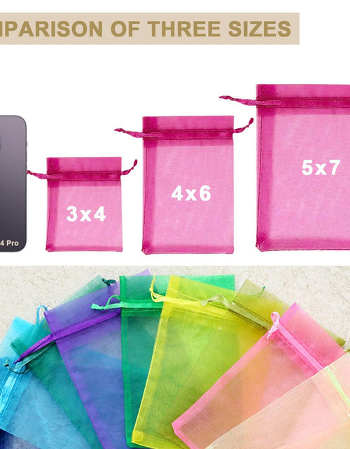 Load image into Gallery viewer, Ableme Deco Purple Organza Drawstring Bags 3x4 Inch 100 Pcs
