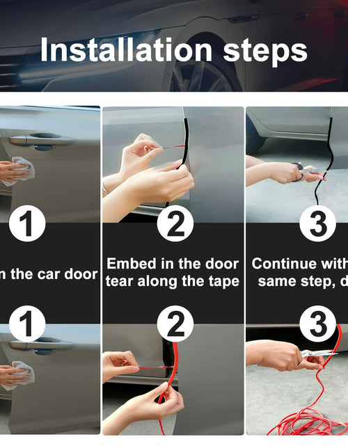 Load image into Gallery viewer, Car Door Protector Edge Guards 16FT Universal Rubber Seal U Shape Trim Red
