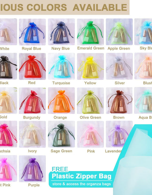 Load image into Gallery viewer, Ableme Deco Purple Organza Drawstring Bags 3x4 Inch 100 Pcs

