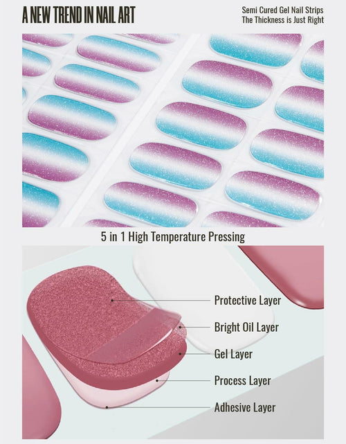 Load image into Gallery viewer, Nelikoo Semi Cured Gel Nail Strips 30 pcs Wonderland 2 Weeks Lasting
