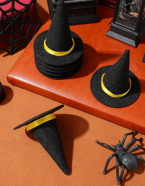 Load image into Gallery viewer, BESTOYARD 48 Pcs Halloween Mini Witch Hats Black Felt Party Favors Decor

