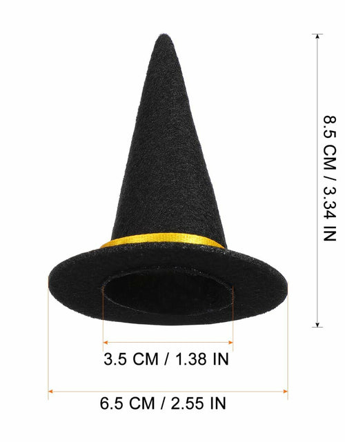 Load image into Gallery viewer, BESTOYARD 48 Pcs Halloween Mini Witch Hats Black Felt Party Favors Decor
