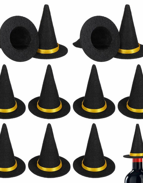 Load image into Gallery viewer, BESTOYARD 48 Pcs Halloween Mini Witch Hats Black Felt Party Favors Decor
