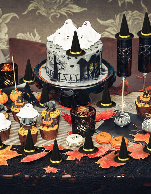 Load image into Gallery viewer, BESTOYARD 48 Pcs Halloween Mini Witch Hats Black Felt Party Favors Decor
