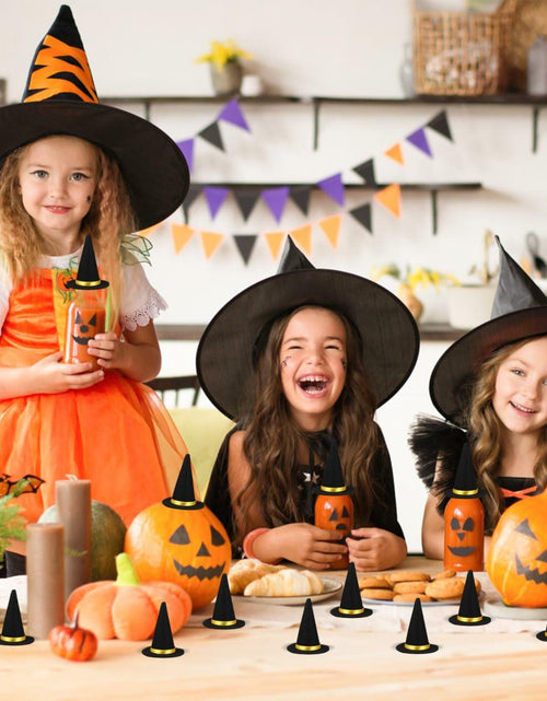 Load image into Gallery viewer, BESTOYARD 48 Pcs Halloween Mini Witch Hats Black Felt Party Favors Decor
