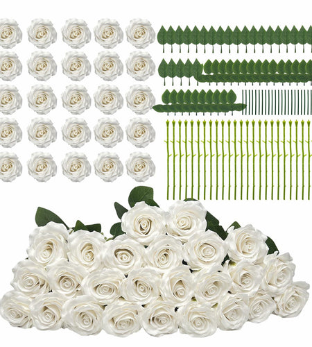 EIGHTOWN DIY Artificial Flowers Indoor 25 Pieces Pink Soap Material