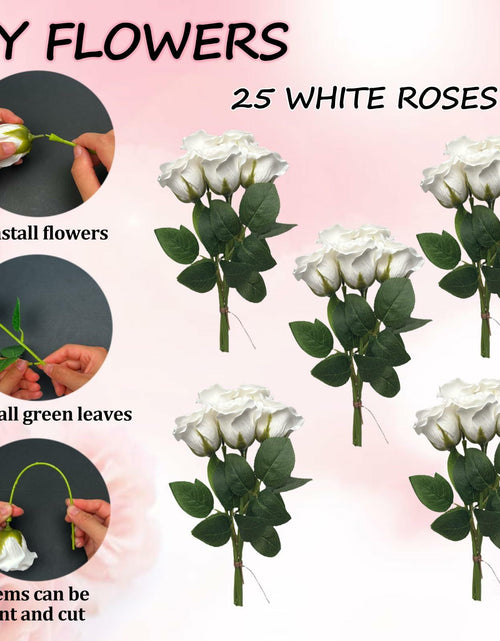 Load image into Gallery viewer, EIGHTOWN DIY Artificial Flowers Indoor 25 Pieces Pink Soap Material
