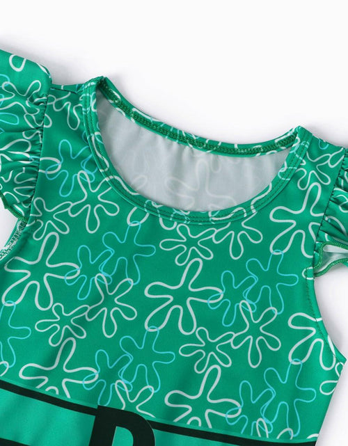 Load image into Gallery viewer, Akokvlar Girls Halloween Disgust Cartoon Dress Green Size 8-9 Years

