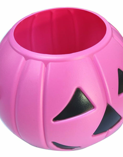 Load image into Gallery viewer, DQFAQYY Pink Pumpkin Bucket 7" Halloween Plastic Candy Bowl 7x7x5.5in
