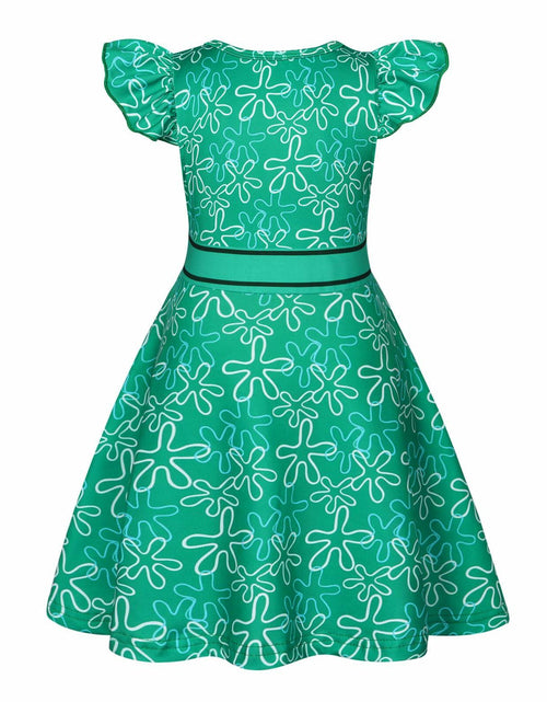 Load image into Gallery viewer, Akokvlar Girls Halloween Disgust Cartoon Dress Green Size 8-9 Years
