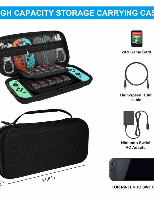 Load image into Gallery viewer, Turquvix Slim Hard Carrying Case for Nintendo Switch 2 Model 2025 Black EVA
