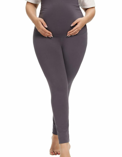 Load image into Gallery viewer, TOUCH LOOM Maternity Leggings High Waist Full Length Pants 2Gray Size XXL
