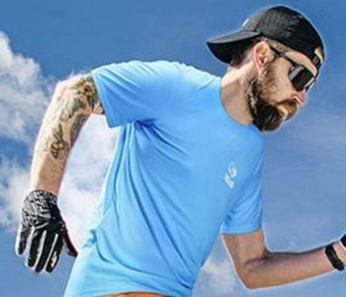 Load image into Gallery viewer, Haimont Quick Dry UPF 50+ Outdoor Workout T-Shirt Light Blue Size M
