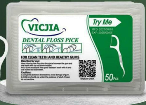 Load image into Gallery viewer, VICJIA Unflavored Tooth Floss Picks Dental Flossers 500 Count L+ Portable
