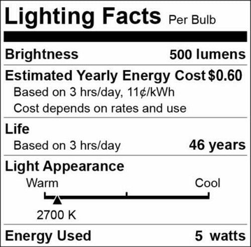 Load image into Gallery viewer, GoodBulb LED A19 5W 40W Replacement 2700K 500 Lumens High CRI 4 Pack
