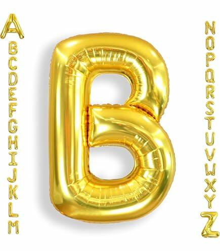 Load image into Gallery viewer, WRWMSLGO Letter Balloons 40in Alphabet A-Z Gold Foil Mylar Party Decor B
