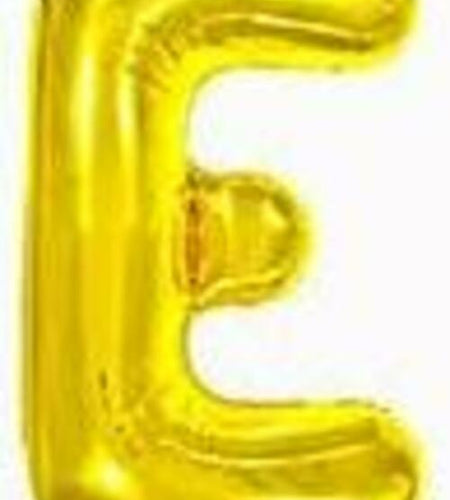WRWMSLGO Letter Balloons 40in Large Alphabet E Gold Foil Mylar Balloon
