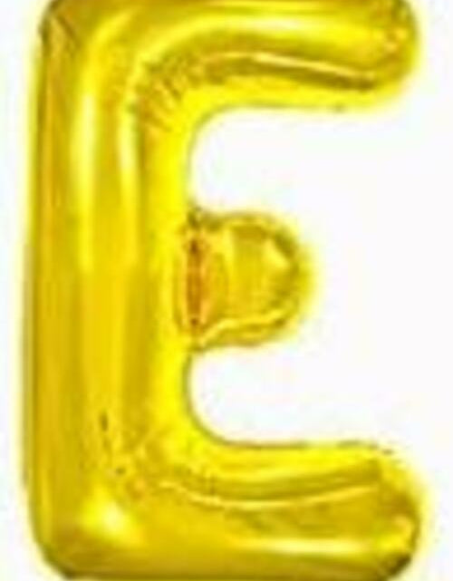Load image into Gallery viewer, WRWMSLGO Letter Balloons 40in Large Alphabet E Gold Foil Mylar Balloon
