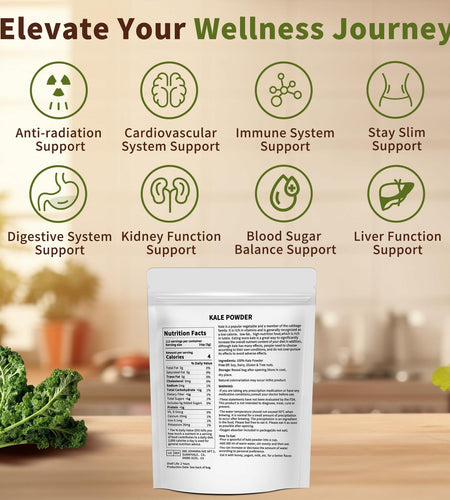 Hudetex Kale Powder 100% Pure Green Juice 12oz Vegan Dietary Fiber
