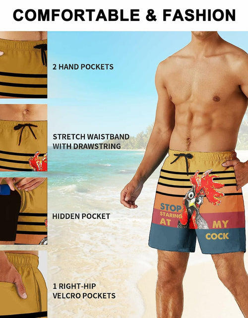 Load image into Gallery viewer, SolAzul Men's Quick Dry Swimming Trunks Board Shorts Blue Size L
