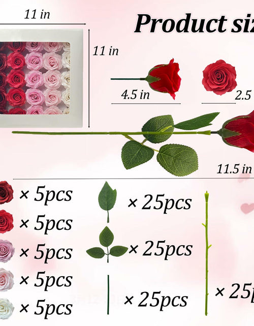 Load image into Gallery viewer, EIGHTOWN DIY Artificial Flowers Indoor 25 Pieces Red Pink Soap Material
