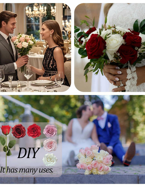 Load image into Gallery viewer, EIGHTOWN DIY Artificial Flowers Indoor 25 Pieces Red Pink Soap Material
