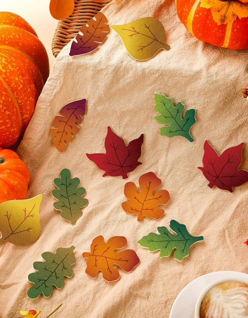 Load image into Gallery viewer, HunnmingRe 240 Pcs Felt Fall Leaves Set Multicolor DIY Autumn Decoration
