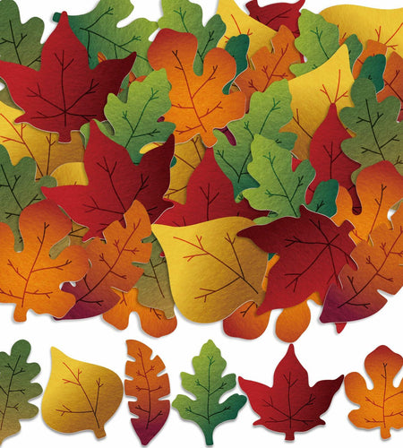 HunnmingRe 240 Pcs Felt Fall Leaves Set Multicolor DIY Autumn Decoration