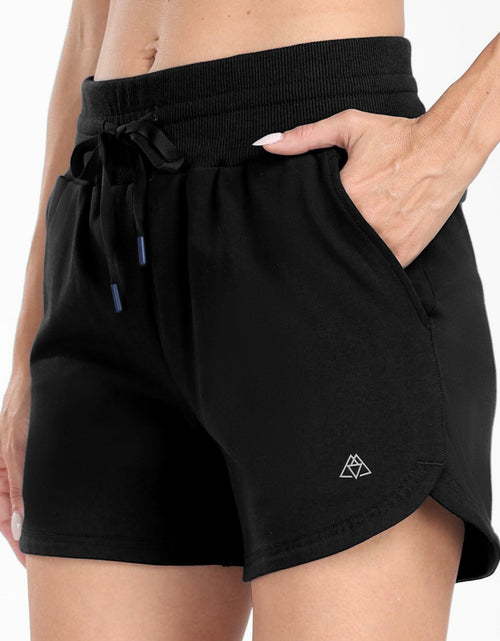 Load image into Gallery viewer, Haimont Women's Heather Grey Cotton Sweat Shorts 4" High Waist Pockets Size XXL
