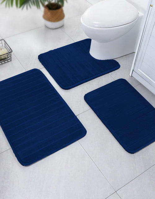 Load image into Gallery viewer, SWEMSTAR Bathroom Rugs 2pcs Memory Foam Quick-Dry Gray 17x24 + 20x32
