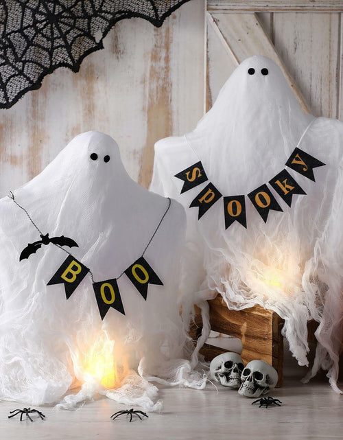 Load image into Gallery viewer, Janinka 2 Pcs Mesh Halloween Ghost Decorations Spooky White Centerpiece
